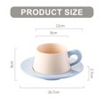 thumbnail image 2 of Taza de café de cerámica de 280 ml con platillo, juego de tazas de café y té de la tarde de estilo simple., 2 of 5