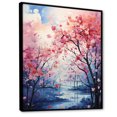 thumbnail image 2 of Designart "love Landscape Ephemeral Bliss" Floral Floater Framed Canvas Wall Art, 2 of 7