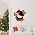 thumbnail image 5 of 3D Christmas Wall Stickers, Snowman Penguin Santa Breaking Through Wall Design, Removable Peel and Stick Window Clings, Winter Holiday Party Decor -1Pcs, 5 of 5