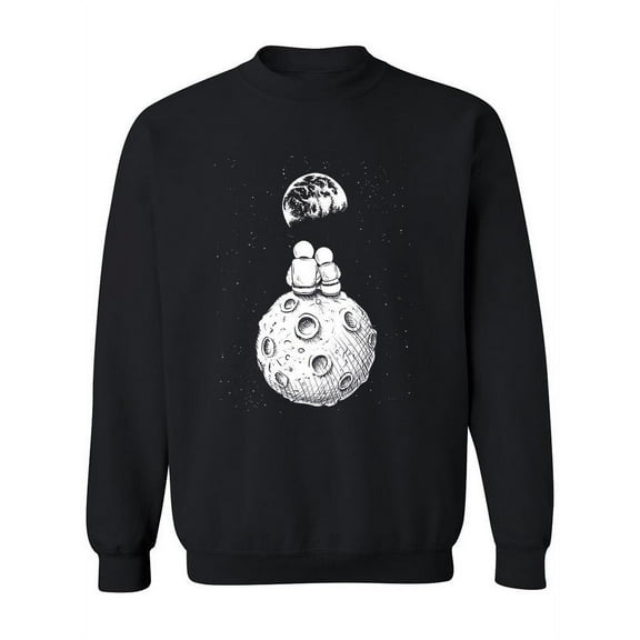 Astronauts On The Moon Sweatshirt Women -Image by Shutterstock, Female Large