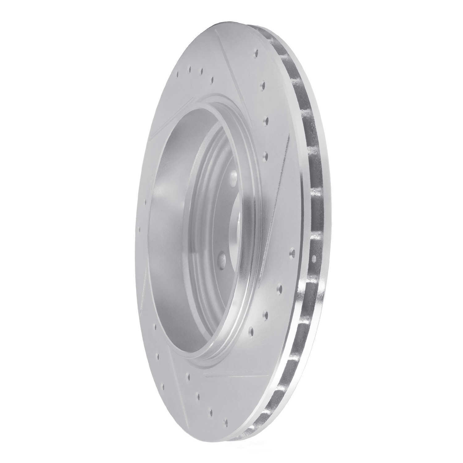 Dynamic Friction Company 631-31053L DFC Brake Rotor - Drilled And Slotted - Silver