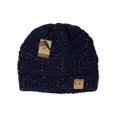 thumbnail image 1 of C.C Trendy Warm Chunky Soft Stretch Cable Knit Beanie Skully, Confetti Navy, 1 of 2