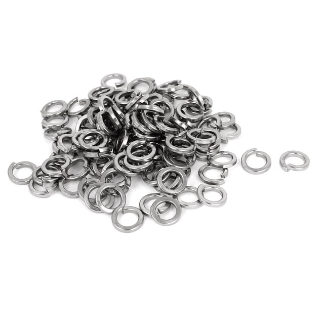 Unique Bargains 100pcs 304 Stainless Steel Split Lock Spring Washers 5/16' Screw Spacer Pad