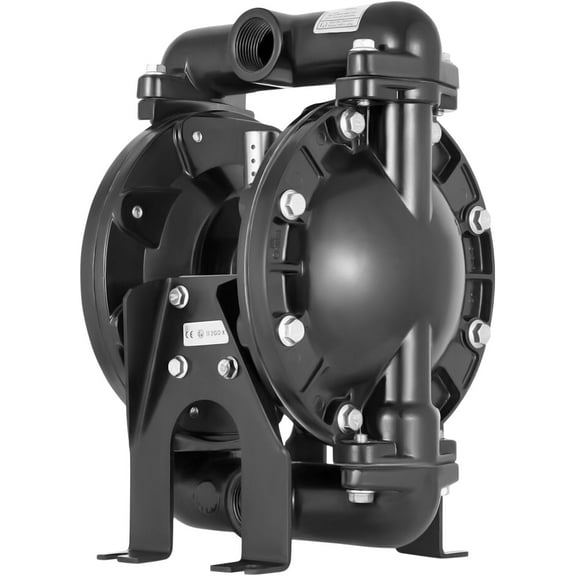 Air-Operated Double Diaphragm Pump 1 Inch Inlet & Outlet, Heavy Duty Pneumatic Diaphragm Transfer Pump for Diesel, Grease, Kerosene and Oil 35GPM 120PSI 1/2 Inch Air Inlet