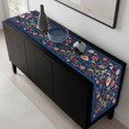 thumbnail image 5 of Navy Blue Flowers Table Runner 90 Inches Long, Spring Vintage Floral Leaves Farmhouse Kitchen Coffee Dining Table Decoration for Home Party Birthday Wedding Home Decor 13x90 Inches, 5 of 8