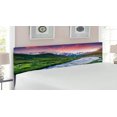 thumbnail image 2 of East Headboard, Colorful Overcast Sky Skirts Mt. Shkhara Svaneti Georgia Caucasus Mountains, Upholstered Decorative Metal Bed Headboard with Memory Foam, King Size, Fern Green Pale Blue, by Ambesonne, 2 of 4