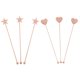 thumbnail image 1 of 6 Piezas De Cóctel De Cobre Agitadores De Bebidas Palillo de material acero Inoxidable Swizzle Stick Reutilizable Hugo Cóctel Swizzle Sticks Heart, 1 of 9
