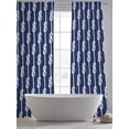 thumbnail image 5 of Navy Blue Knot Sheer Curtains 96 Inch Length 2 Panels Set for Living Room/Bedroom, Nautical Striped Monochrome Ocean Semi Curtain Sheers Drapes Rod Pocket Curtains Window Treatment Set 52''x96''x2, 5 of 7