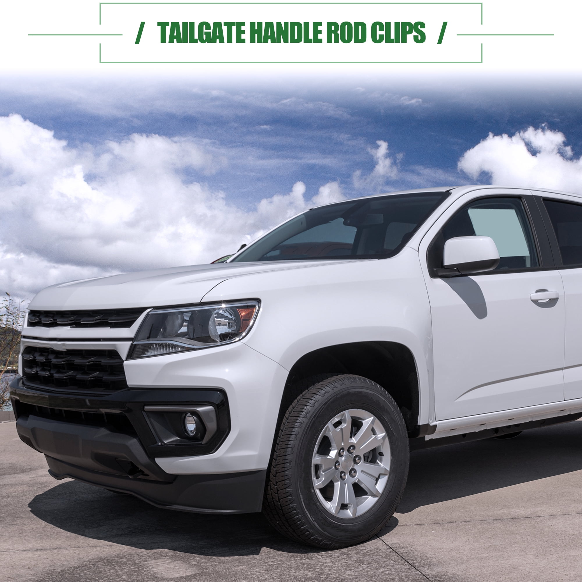 Unique Bargains Tailgate Handle Rod Clips for Chevrolet Silverado 1999-2009 Green Red