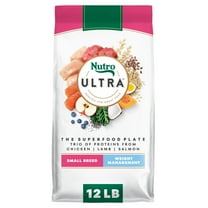 Nutro Ultra Adult Weight Management Small Breed Dry Dog Food, Chicken, Lamb and Salmon, 12 lb Bag