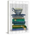 thumbnail image 2 of Marmont Hill "Teacup and Books" Painting Print on White Wood, 2 of 5
