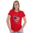 thumbnail image 5 of Remember Our Soldiers USA Flag Heart Zip Hoodie Sweatshirt Women Brisco Brands X, 5 of 6