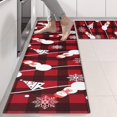 thumbnail image 2 of Kitchen Rugs Sets Of 2,Red Christmas Snowman Pattern Anti Fatigue Kitchen Mat Rugs Non Slip Washable,Decorative Kitchen Floor Mats for Kitchen,Sink,Laundry,17"X47", 2 of 5