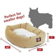 thumbnail image 3 of Majestic Pet Sherpa Poly/Cotton Bagel Pet Bed for Dogs, Calming Dog Bed Washable, Small, Khaki, 3 of 5
