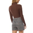 thumbnail image 7 of MixMatchy Women's Casual Solid Long Sleeve Ribbed Turtle Neck Cropped Sweater, 7 of 7