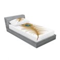 thumbnail image 3 of Peacock Bedding Set with Sheet & Covers, Exotic Alluring Bird with Feathers Wildlife Nature Image Print, Printed Bedroom Decor 2 Shams, 4 Sizes, Mustard Green Navy, by Ambesonne, 3 of 3