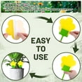 thumbnail image 4 of QARUN 100 Pcs Yellow Flower Shaped Sticky Insect Traps Gnat Sticky Traps Double Sided Bug Killer Fruit Fly Fungus Gnat Catcher with Green Stakes for Indoor Outdoor Plants Kid Pet Safe, 4 of 6