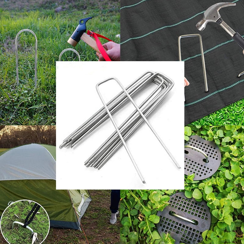 50 Clavijas De Jardín De Acero Galvanizado, Clavijas De Jardín En Forma