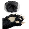 thumbnail image 2 of LazyOne Animal Paw Mittens for Adults and Kids, Black Bear, 2 of 7