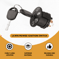 thumbnail image 4 of Ignition Switch 4 Position with Key for Riding Lawn Mower Tractor 193350 532193350, 4 of 9