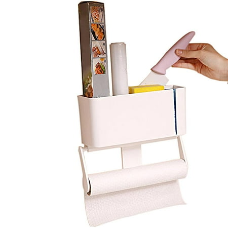 

Wall-mounted Kitchen Storage Rack Double-layer Storage Holder Waterproof Storage Organizer with Adjustable Design for Kitchen Home Towel