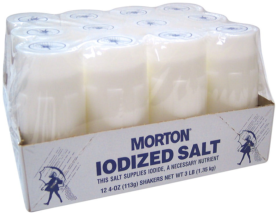 Morton Foodservice Iodized Salt Shakers, 12 Ct