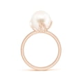 thumbnail image 2 of Angara Trillium Freshwater Cultured Pearl Solitaire Ring in 14K Rose Gold for Women | June Birthstone Jewelry for Her, 2 of 8