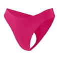thumbnail image 4 of Women's High Cut Thong Bikini Bottoms, Cheeky V-Waist Swim Briefs, High Leg Cut Swimsuit Bottom, Plus Size Sexy Beachwear, Quick-Dry Brazilian Cut Bathing Suit Bottom, 4 of 5