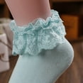 thumbnail image 5 of SPRING PARK 1 Pair Women Ankle Socks, Lace Ruffle Frilly Comfortable Cute Cotton Socks Ladies Girl Princess Lace Socks, 5 of 7
