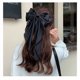 thumbnail image 1 of Horquilla de temperamento con lazo de cinta y pinza de resorte, accesorios para el cabello, horquilla grande retro para la parte posterior de la cabeza, 1 of 6