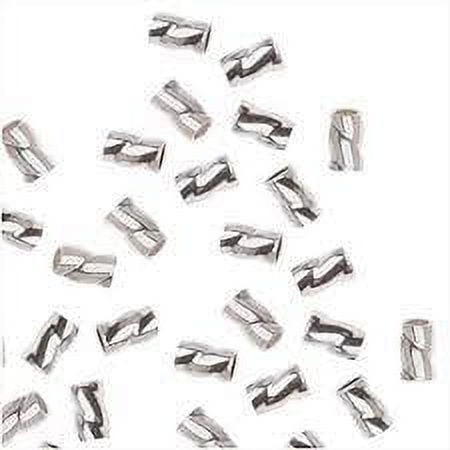 CRSF-103-3X2MM Silver Overlay Twisted Crimp Bead