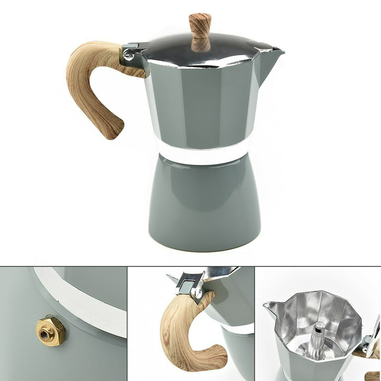 Fancy Aluminum Stovetop Espresso and Coffee Maker, Moka Pot for Classic  Italian and Cuban Café Brewing, Cafetera 300ml 