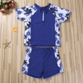 thumbnail image 2 of Father and Son Matching Leaves Print Swim Trunks/Boys Quick Dry Swimwear Bathing Suits, 2 of 7