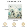thumbnail image 3 of Fenyluxe Dandelions Dragonflies Canvas Wall Art Decor Frame Ready To Hang - High Definition Print - Made in USA 12x12in, 3 of 6