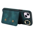 thumbnail image 6 of SaniMore for iPhone 14 (6.1" 2022) Case, PU Leather Skin Shockproof Bumper Flip Purse RFID Blocking Metal Ring Stand Shell, Card Holder Cash Pocket Anti-drop Cover iPhoone 14, Green, 6 of 12