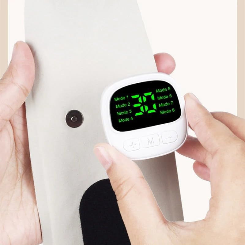 Carpal Tunnel Wrist Massager with 8 Modes and 30 Strengths, Cordless Electric Hand Heating Pad, Ergonomic 360 Support, Detachable Magnetic Host