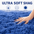 thumbnail image 6 of HOISUN 6x9 ft Soft Shag Area Rug for Bedroom Living Room, Fluffy Plush Non-Slip Carpet, Sand Teal, 6 of 10