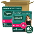 thumbnail image 3 of Depend Fresh Protection Incontinence Underwear for Women, Adult Diapers, M, 60 Count, 3 of 12