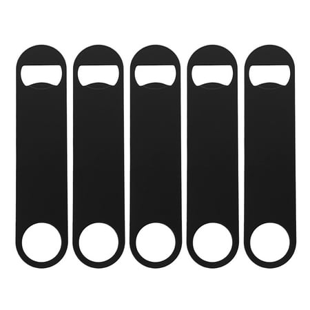

BESTONZON 5pcs Stainless Steel Flat Bottle Opener Beer Opener Portable Bottle Opener
