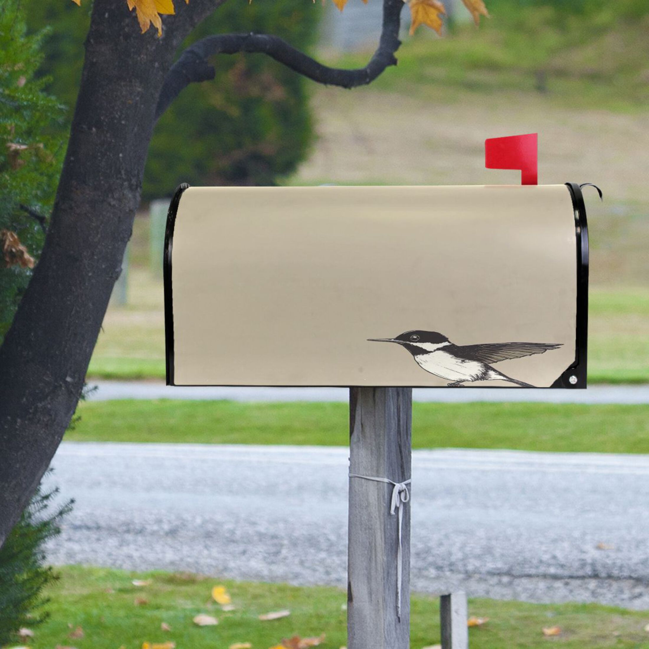 Simple Design Bird Magnetic PVC Mailbox Cover, 25.4" x 20.7" Large, Waterproof UV Resistant