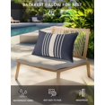 thumbnail image 4 of Pack of 4 Outdoor Lumbar Pillow Covers 12x20 Inch, Beige Striped Waterproof Throw Pillow Covers Set, Midnight Blue Geometric Simple Retro Indoor&Outdoor Decorative Cushion Cases for Patio Porch Car, 4 of 7