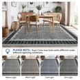 thumbnail image 6 of Nanan 8'x10' Machine Washable Area Rug Classic Solid Striped Wavy Border Non-Slip Indoor Floor Carpet for Living Room Bedroom Entryway, Black Grey, 6 of 8