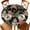 Black, variant on Round Fitted Tablecloths with Elastic Edge Retro Ginger-cake People on Wood Waterproof Table Cover for Kitchen Dining Party Decor,55" - 60"