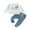 Blue, variant on Gupgi 2Pcs Brother Matching Outfits Set Toddler Baby Boy Long Sleeve Pullover Elastic Waist Solid Color Pants