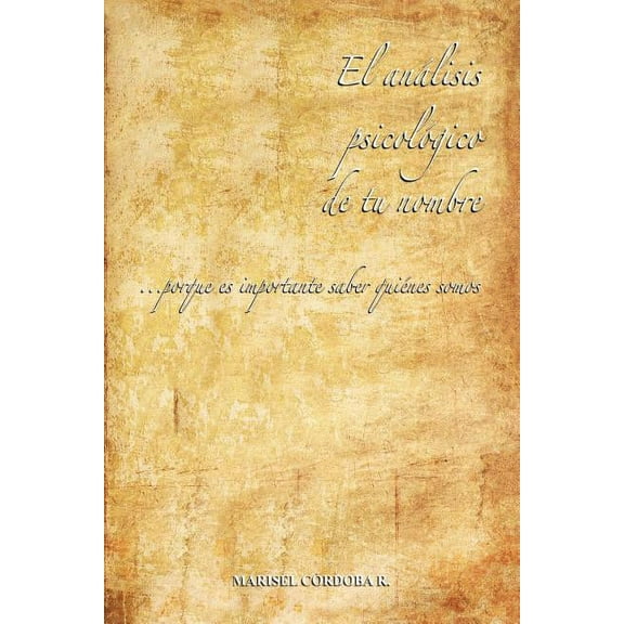 El Analisis Psicologico de Tu Nombre (Paperback)