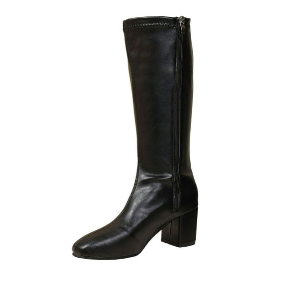 Wensltd Mid Calf Boots for Women Chunky Block Heel Comfortable Casual Mid Heel Trendy Boots