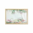 thumbnail image 1 of Floral Wall Art with Frame, Spring Arrangement Herbs Flowers Leaves Fresh Nature on Plain Background, Printed Fabric Poster for Bathroom Living Room, 35" x 23", White and Multicolor, by Ambesonne, 1 of 2