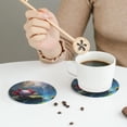 thumbnail image 6 of Pofeuu Pond Cute Axolotl Print Leather Coasters Set of 6, Round Cups Mugs Mat Pad for Home Kitchen Heat Resistant Drink Coasters,Round Shape, 6 of 7