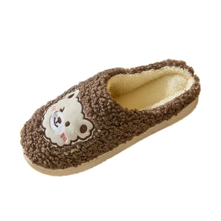 

Men Slippers Men Slippers Autumn And Winter Indoor Fashion Comfortable Indoor And Outdoor Cartoon Flat Bottom Warm Non Slip