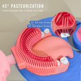 thumbnail image 3 of Cepillo de dientes para niños en forma de U NQ Rosa S Suave 360° Silicona 2 a 6 años, 3 of 5